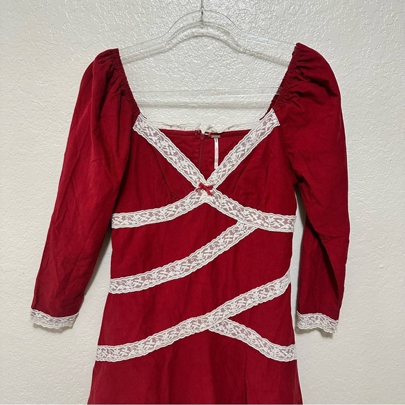 FREE PEOPLE Tennley Corduroy Mini Dress size S - Picture 4 of 10